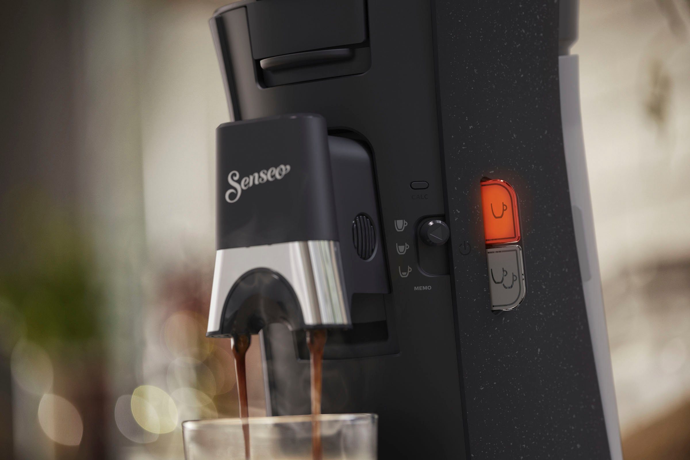 Philips Senseo Kaffeepadmaschine Select ECO CSA240/20, aus 37% recyceltem Plastik, +3 Kaffeespezialitäten, Memo-Funktion, Gratis-Zugaben (Wert €14,-UVP)