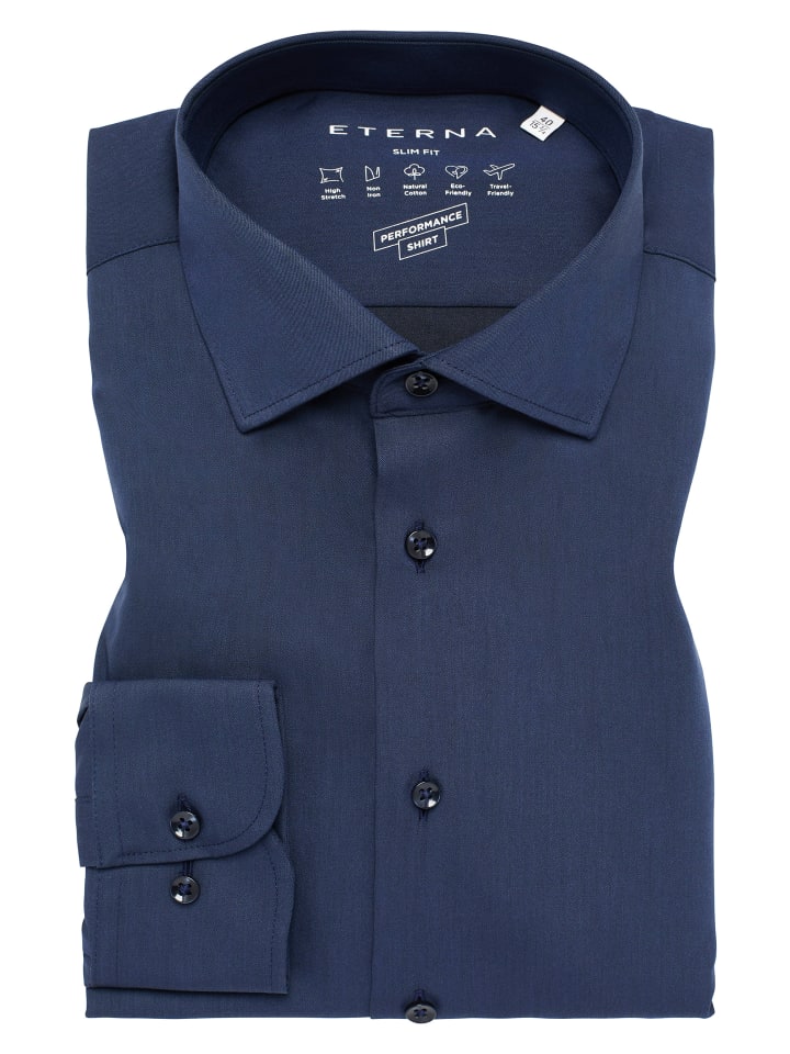 Eterna Hemd SLIM FIT in navy günstig kaufen