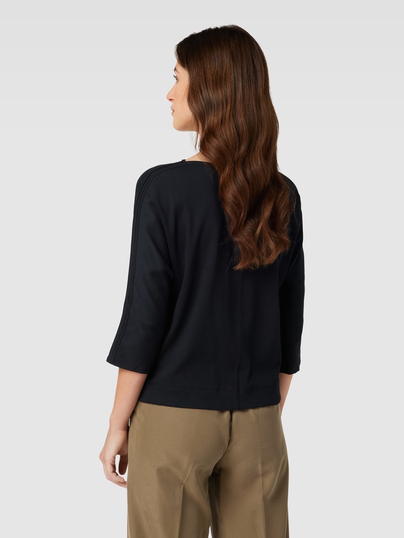 Lonsgsleeve mit Rundhalsausschnitt in schwarz