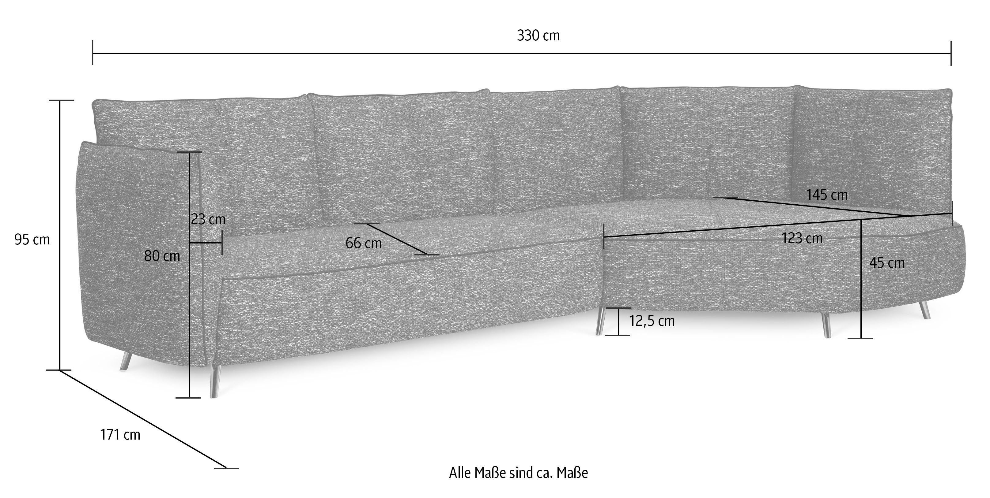 designwerk Loungesofa Faber, mit Rückenteil- und Armteilverstellung