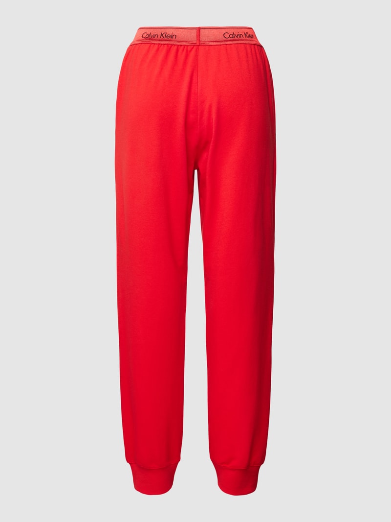 Sweatpants mit elastischem Label-Bund Modell 'HOLIDAY' in rot