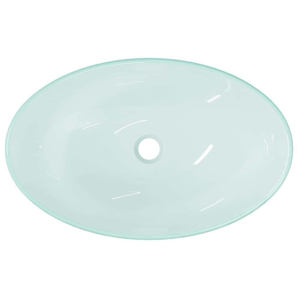 vidaXL Waschbecken Waschbecken Aufsatzwaschbecken Bad Hartglas 54,5x35x15,5 cm Matt