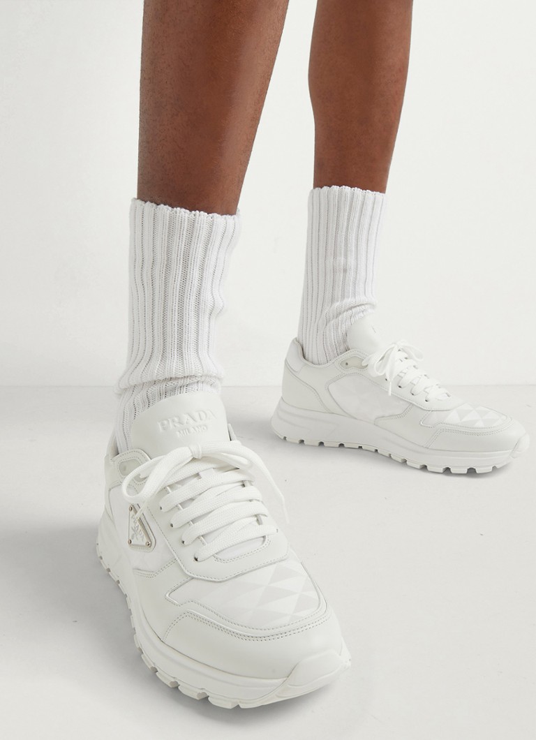 Prada Re-Nylon tenisice s kožnim detaljima