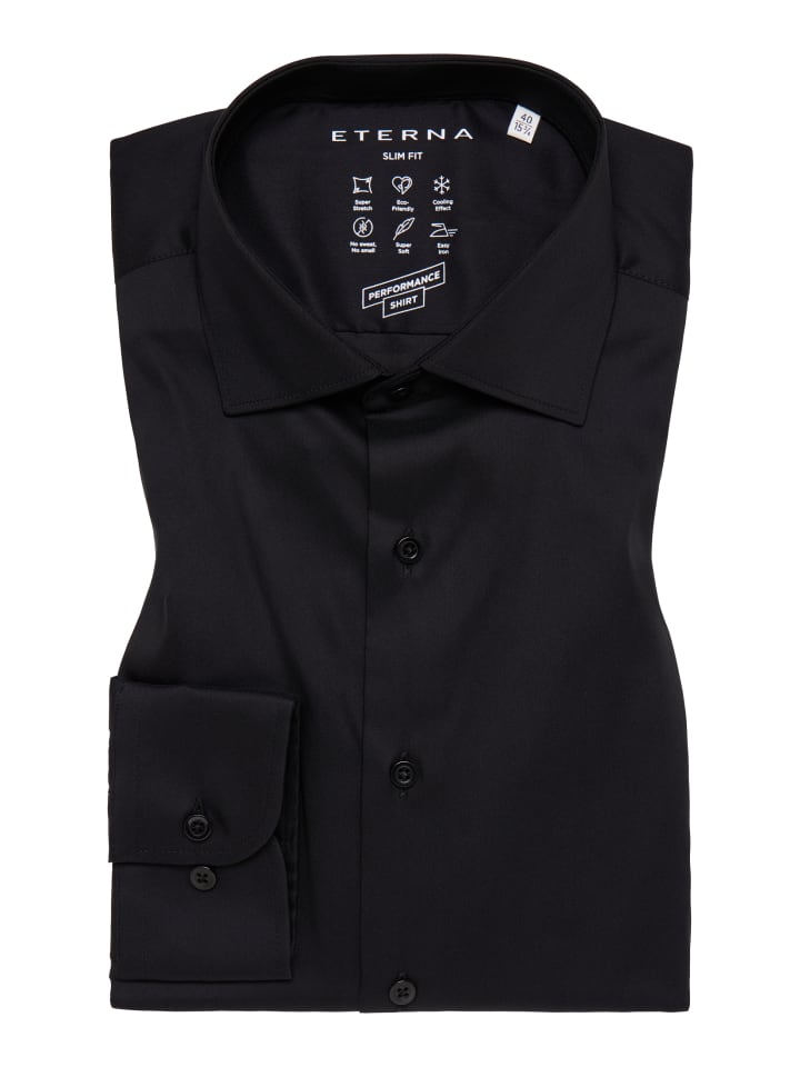 Eterna Hemd SLIM FIT in schwarz günstig kaufen