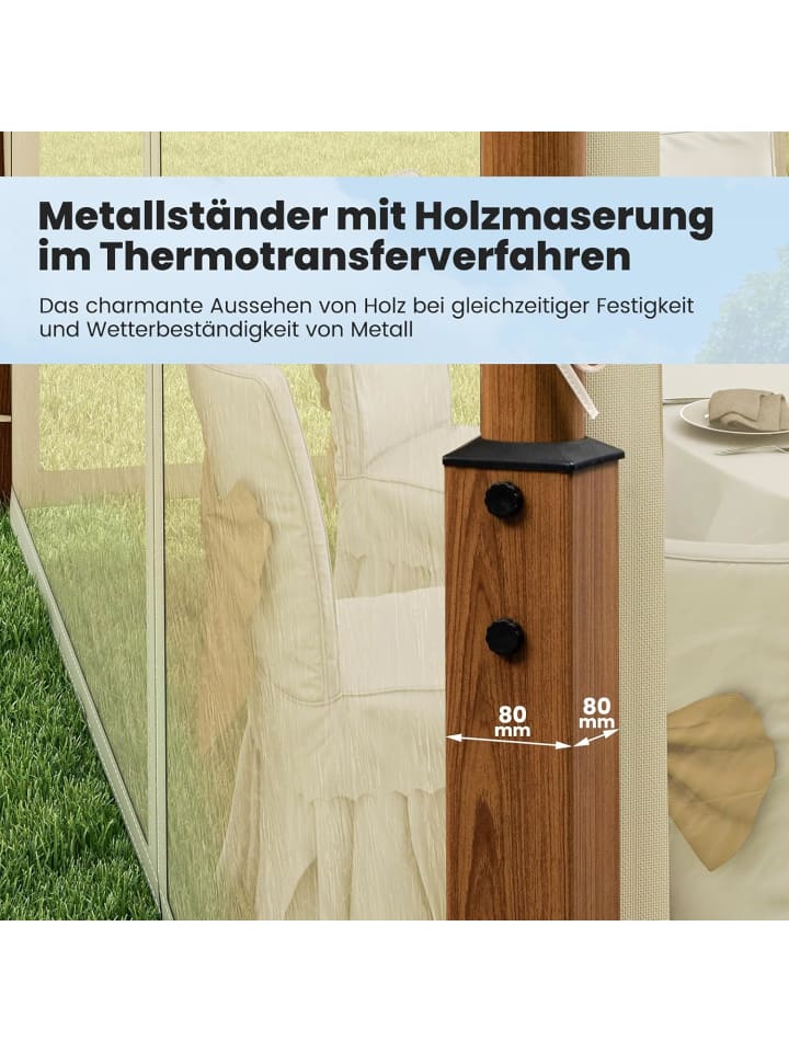 COSTWAY 3,6x3m Pavillon in Beige günstig kaufen onesize