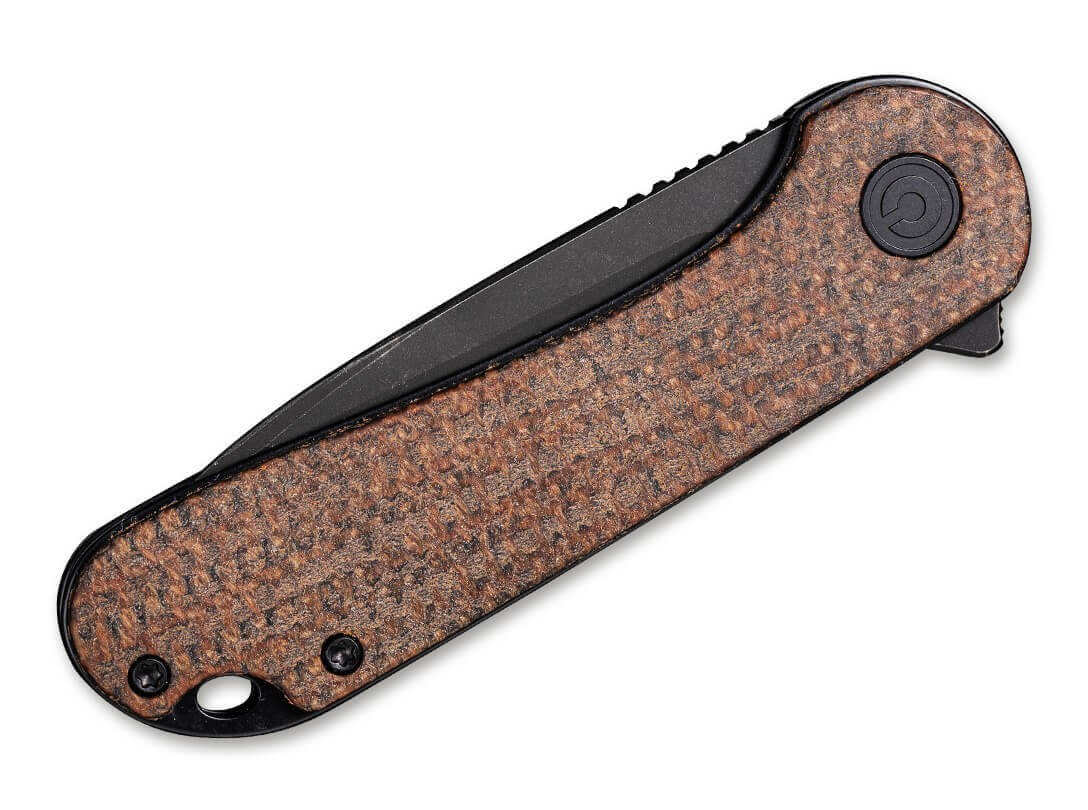 Elementum Micarta Dark Brown Tanto