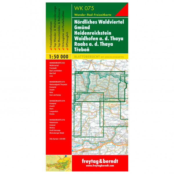 Freytag & Berndt - Waldviertel-Gmünd-Heidenreichstein-Waidhofen - Wanderkarte