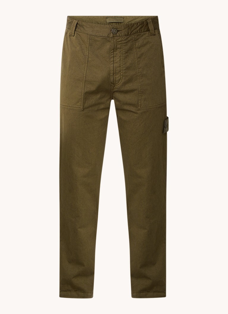 Stone Island 337F6 suorat villasekoitehousut sivutaskuilla
