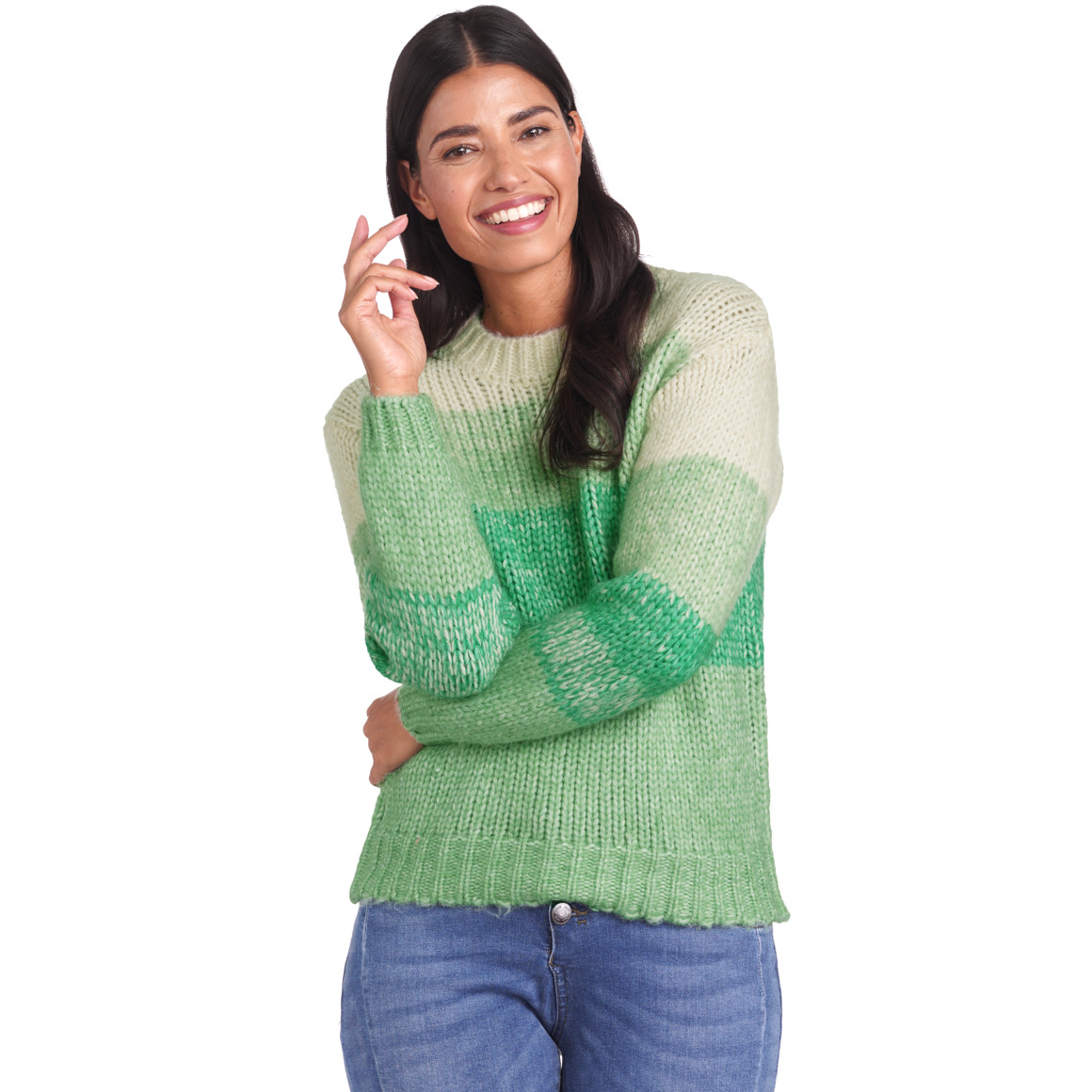 Damen Strickpullover mit Farbverlauf