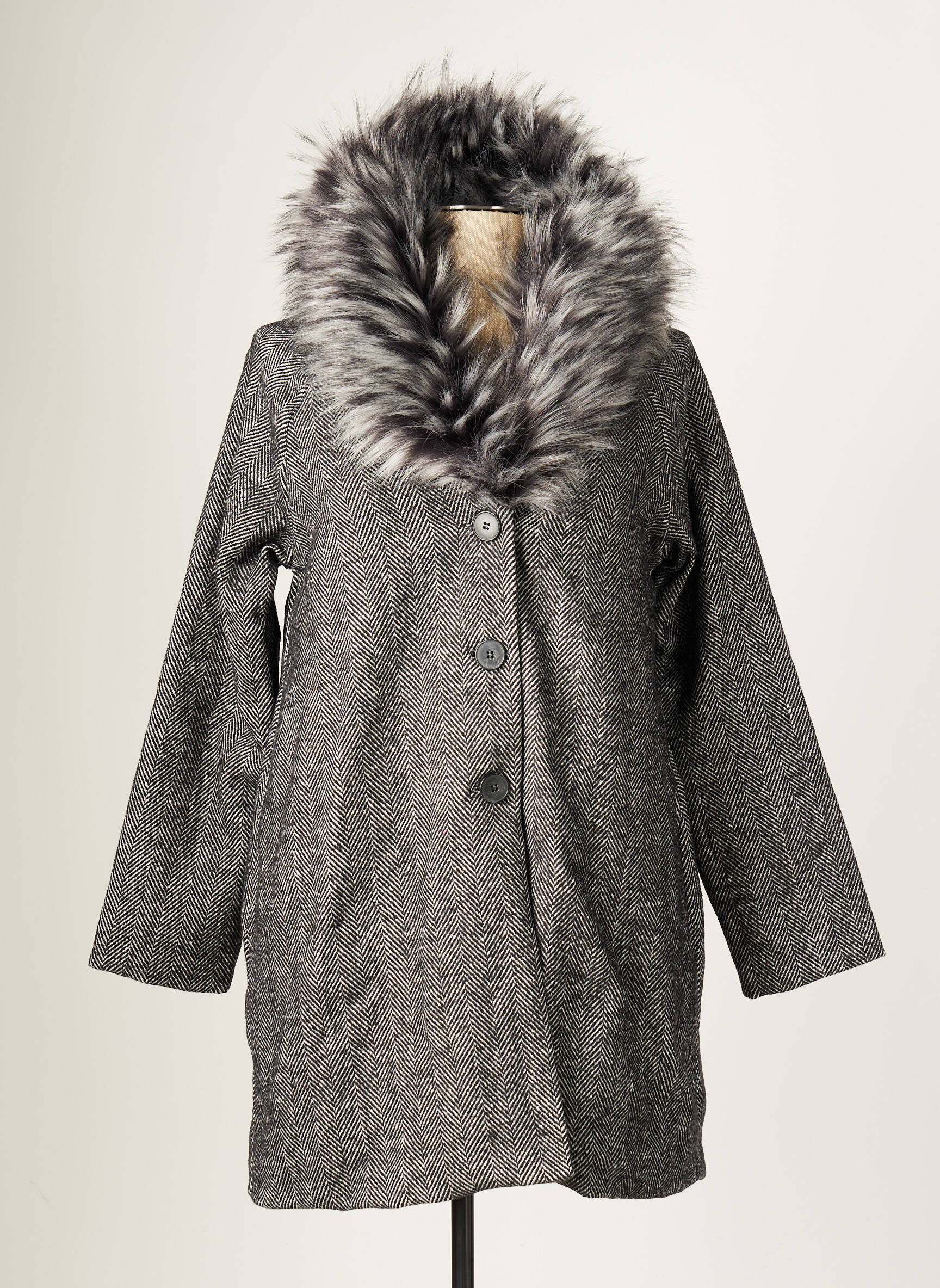 Blanc Boheme Manteaux Longs Femme couleur gris