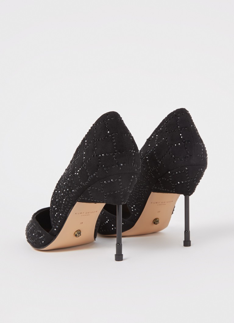 Kurt Geiger Bond pump in suede with rhinestones