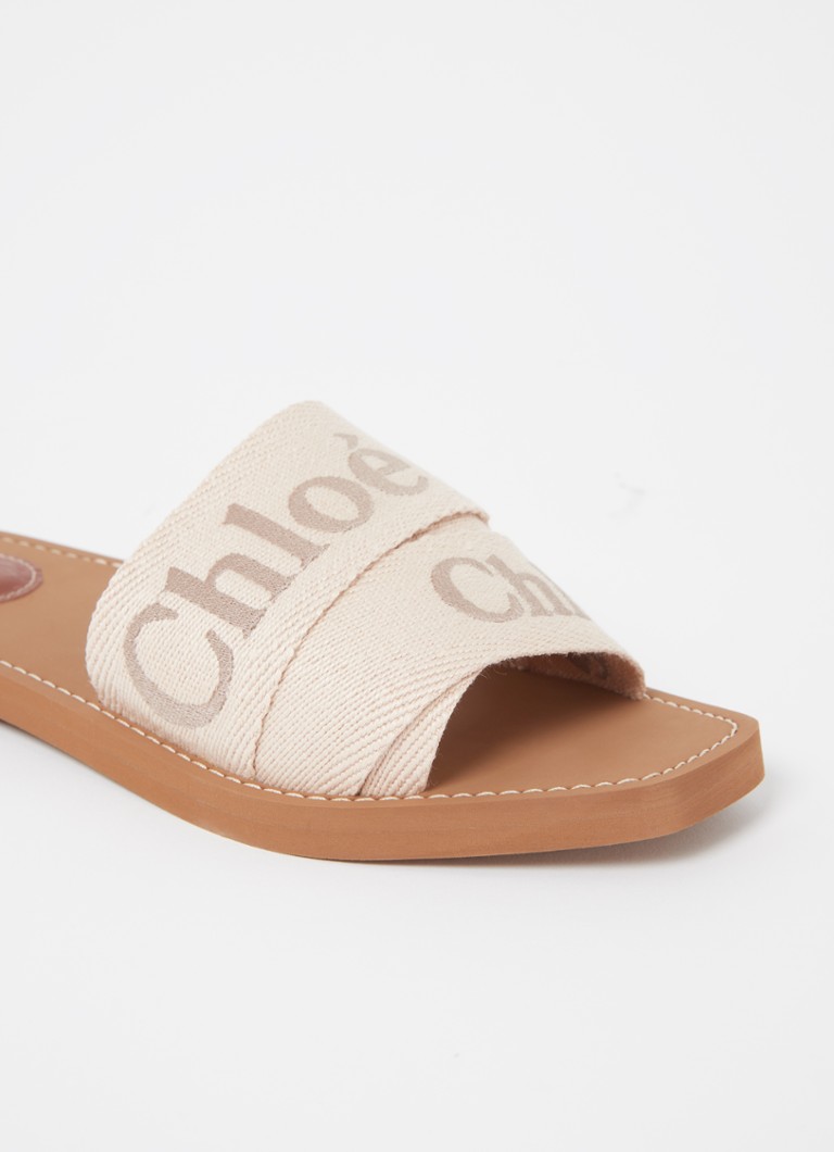 Pantofi Chloé Woody din pânză cu logo