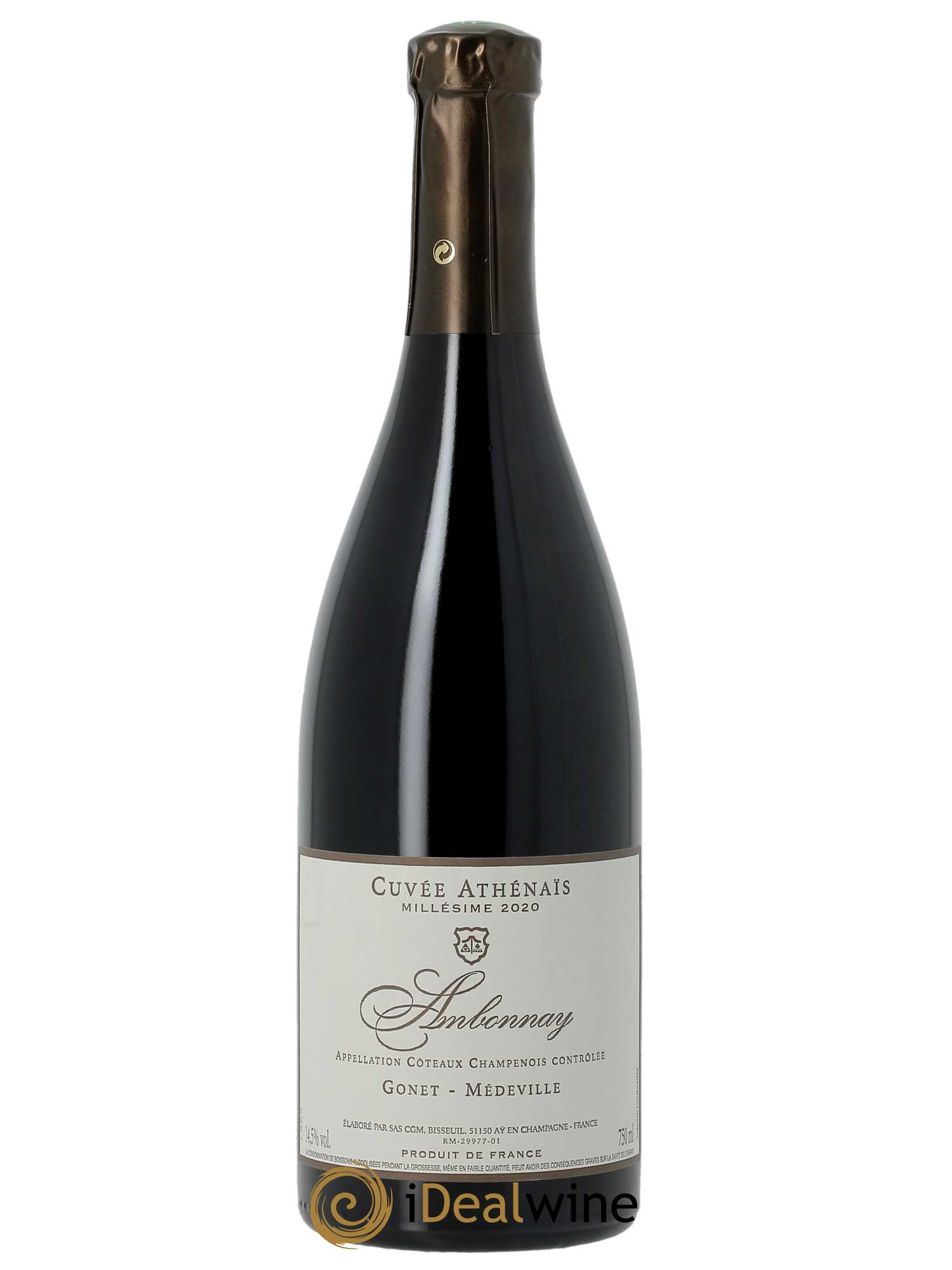 Ambonnay Athénaïs Vignobles Gonet-Medeville  2020 - Lot de 1 Bouteille