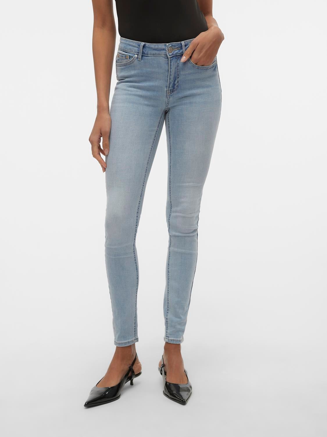 VMFLASH Mid Rise Skinny Fit Jeans