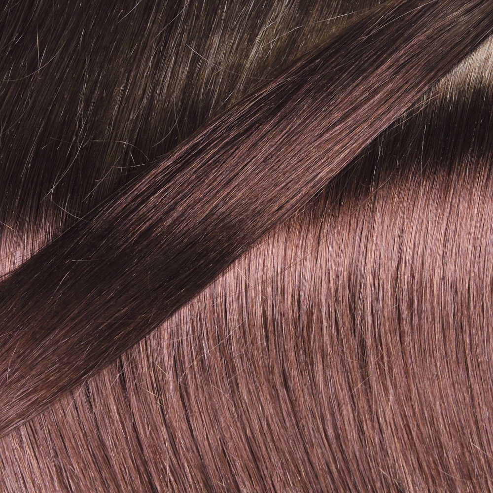 hair2heart Extensions adhésives Premium cheveux naturels #5 Marron chocolat extensions