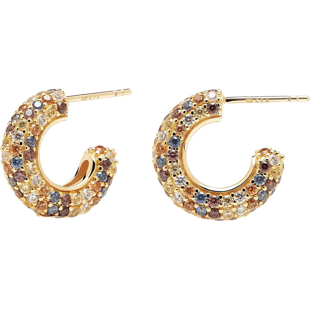 P D Paola Créoles 925 Argent Boucles d'oreilles