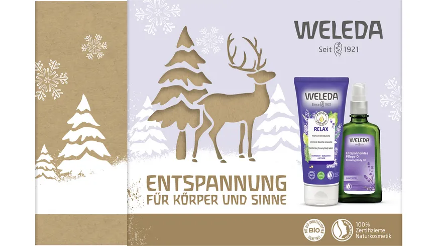 WELEDA Entspannung für Körper und Sinne Relax Lavendel Geschenkpackung