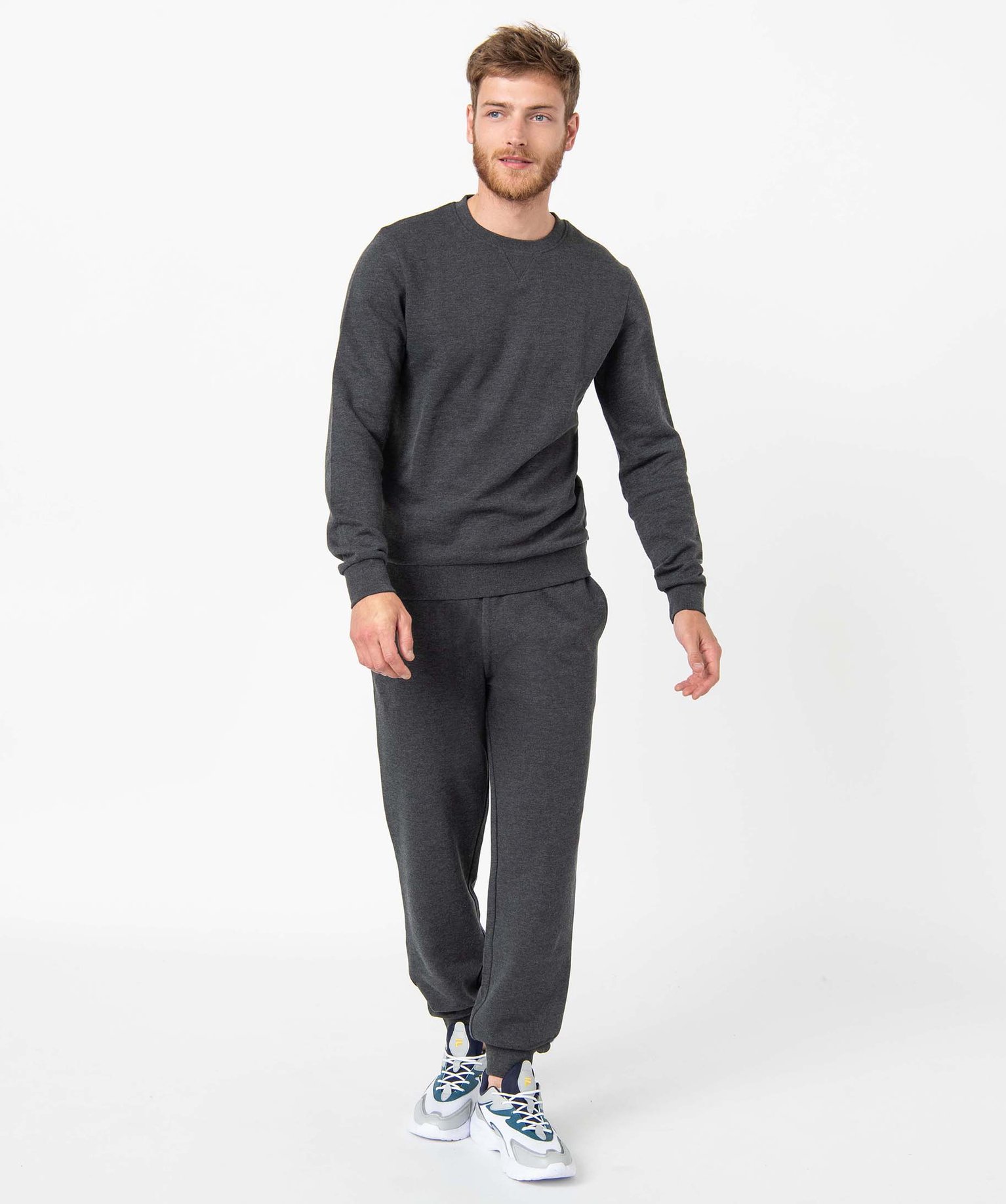Sweat homme avec intérieur molletonné gris | GEMO