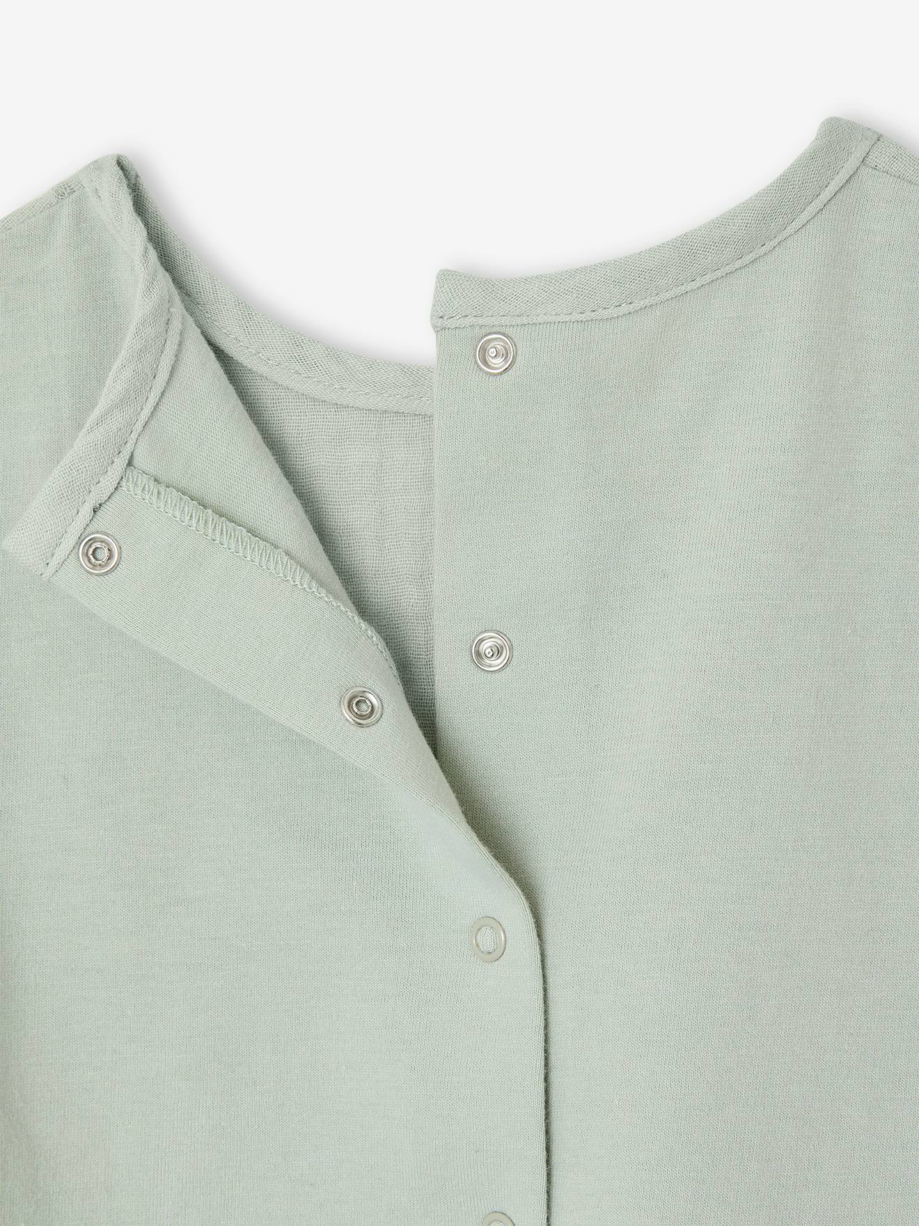 Vertbaudet Baby T-Shirt mit Materialmix - aqua
