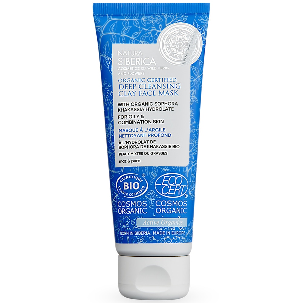 Natura Sibérica Masque Argile Nettoyant Peau Mixte & Grasse Soin Visage