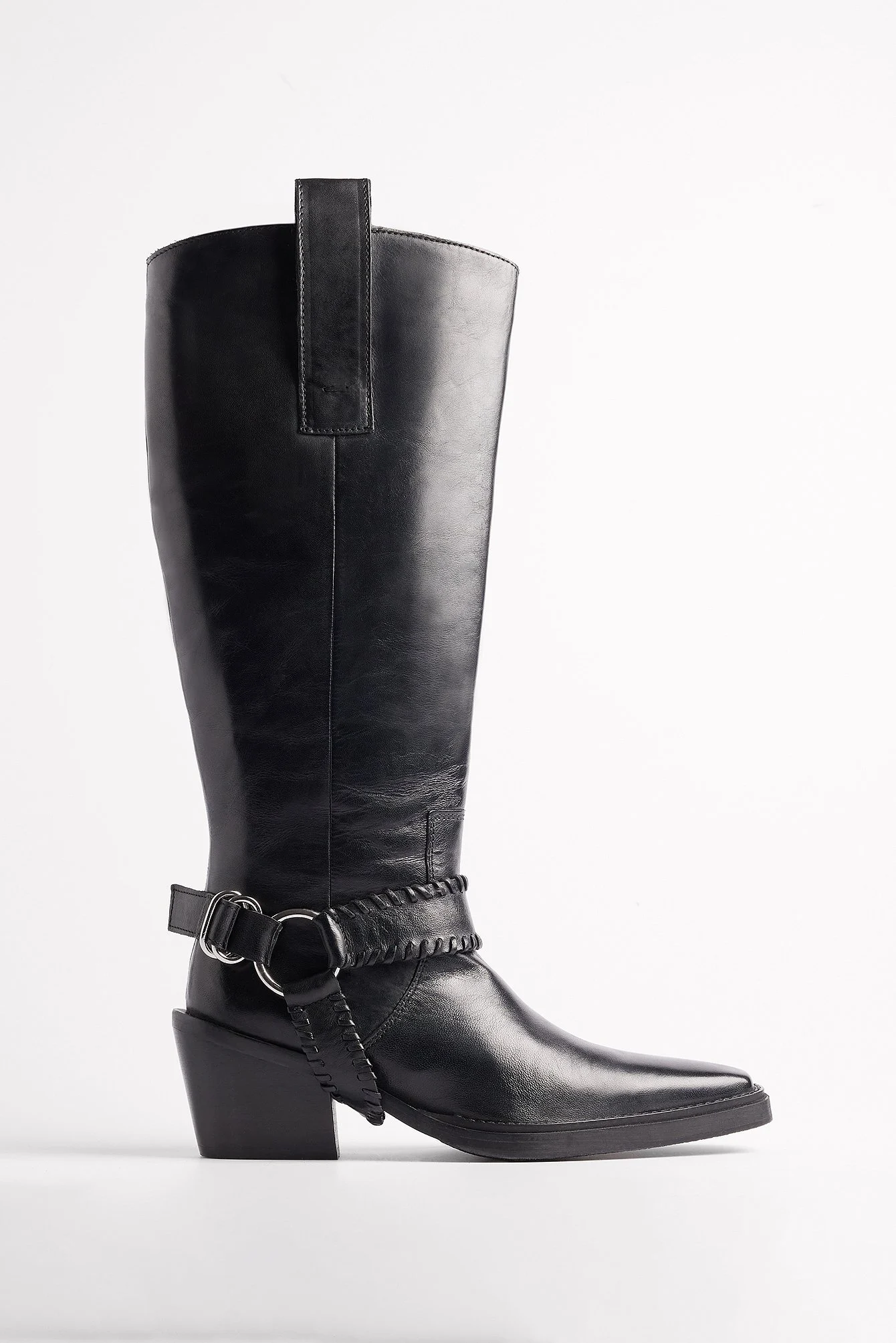 Cowboystiefel aus Leder mit Schnallendetail