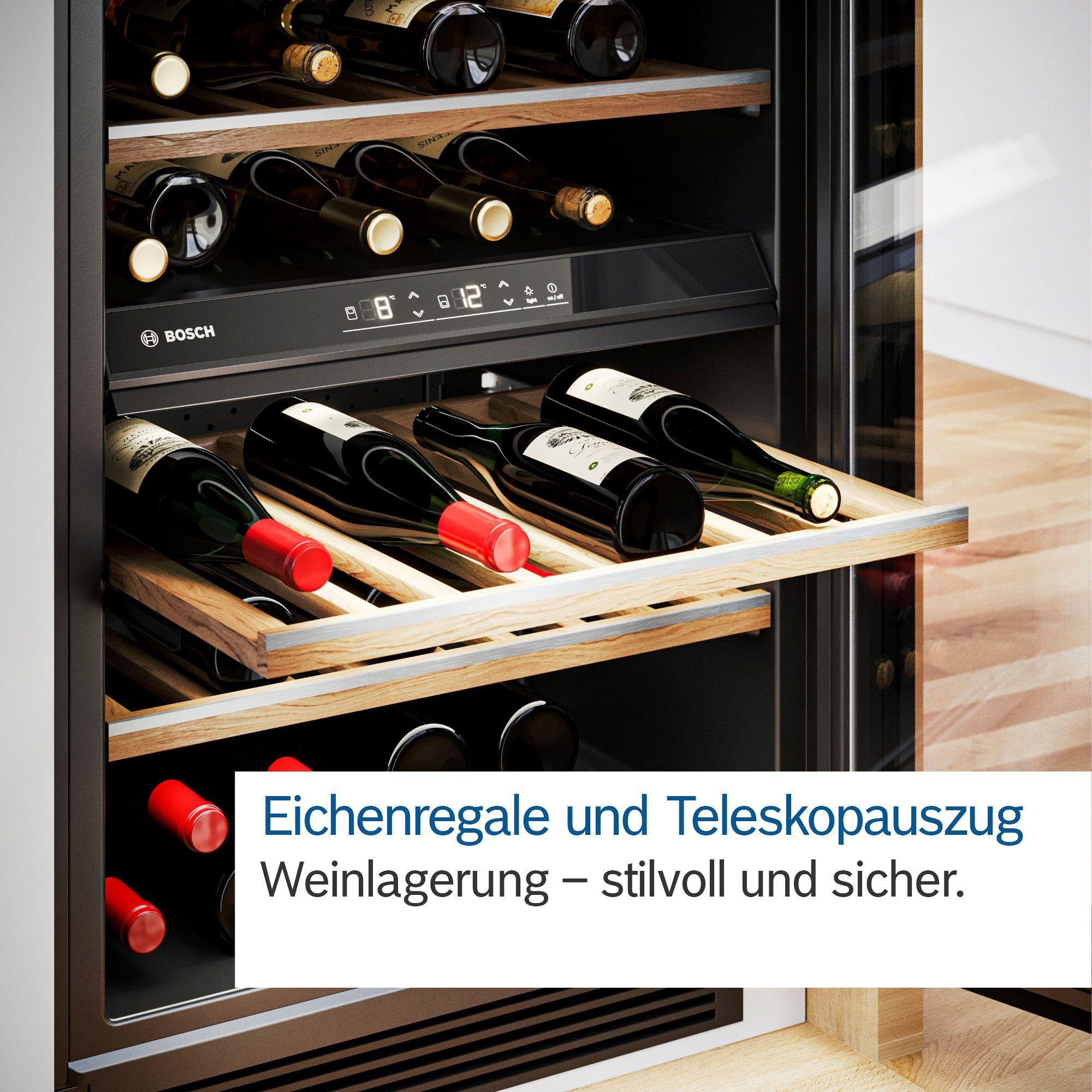 BOSCH Weinkühlschrank KUW21AHG0, für 44 Standardflaschen á 0,75l