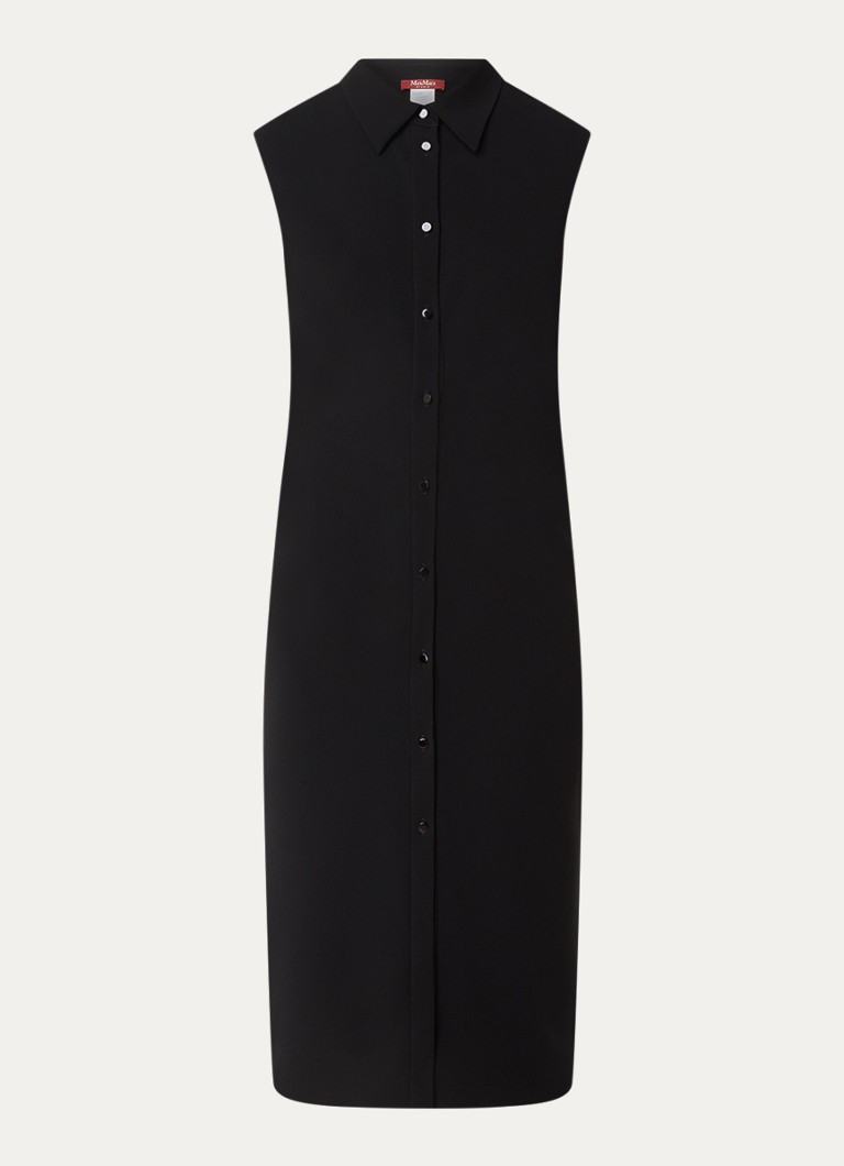 MaxMara - Rochie cămașă până la gambă în nuanța Sughero