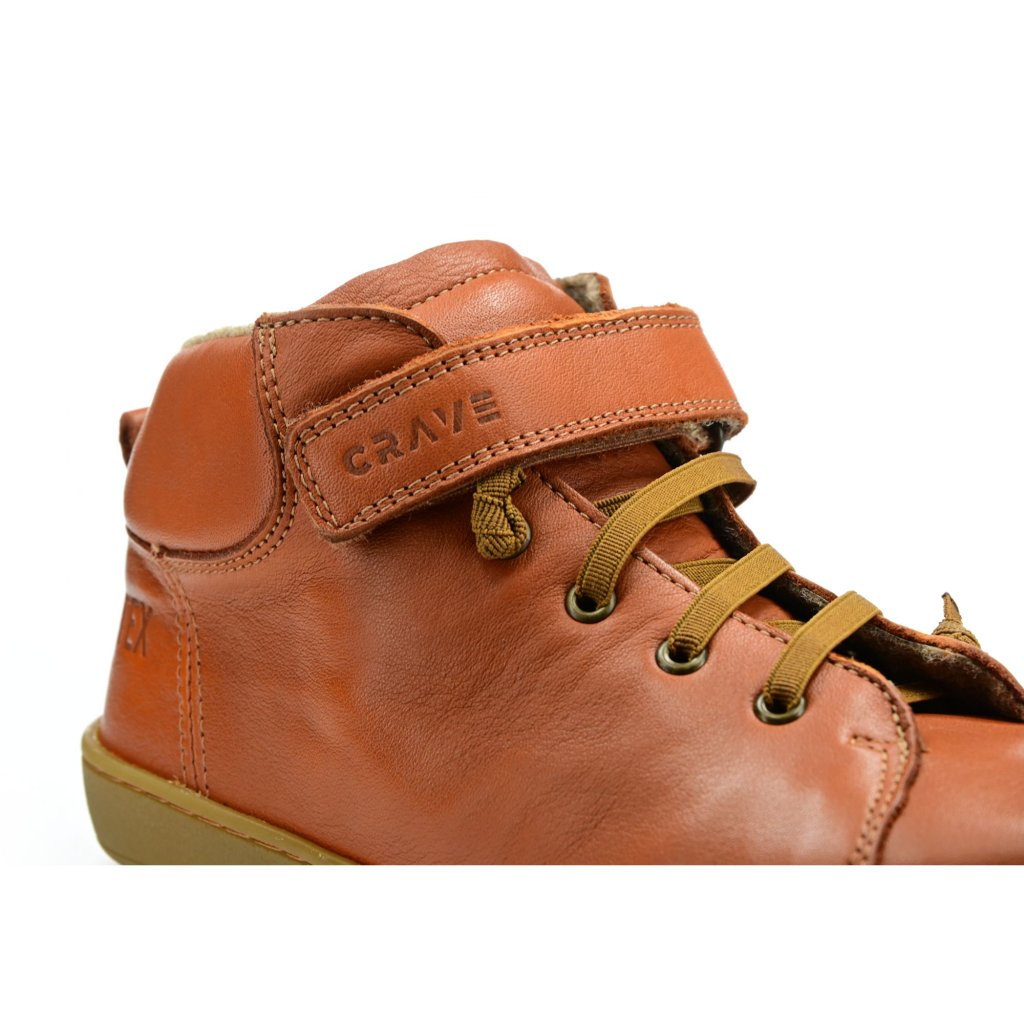 Crave Bergen Winter Cognac Winter-Barfußstiefeletten