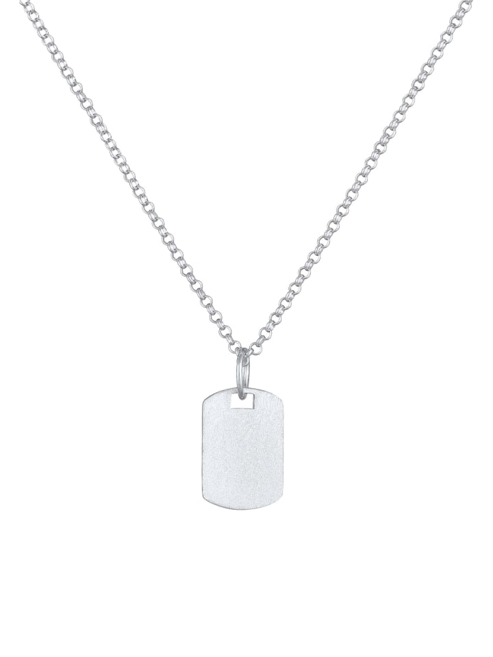 KUZZOI Halskette 925 Sterling Silber Dog Tag in Silber günstig kaufen
