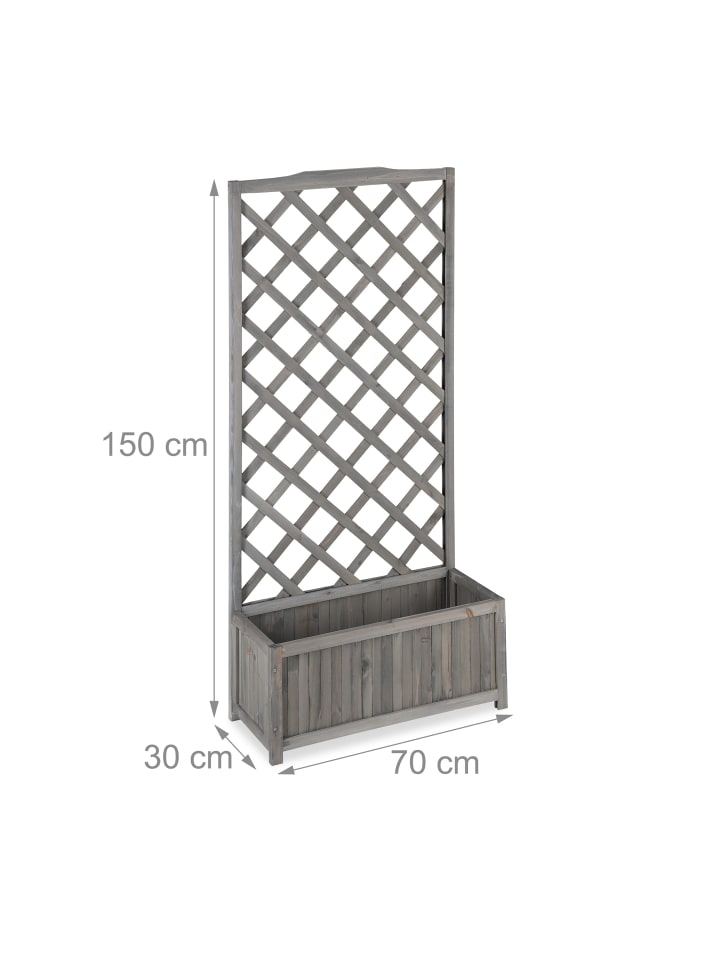 relaxdays Rankkasten in Grau - (H)150 cm günstig kaufen onesize