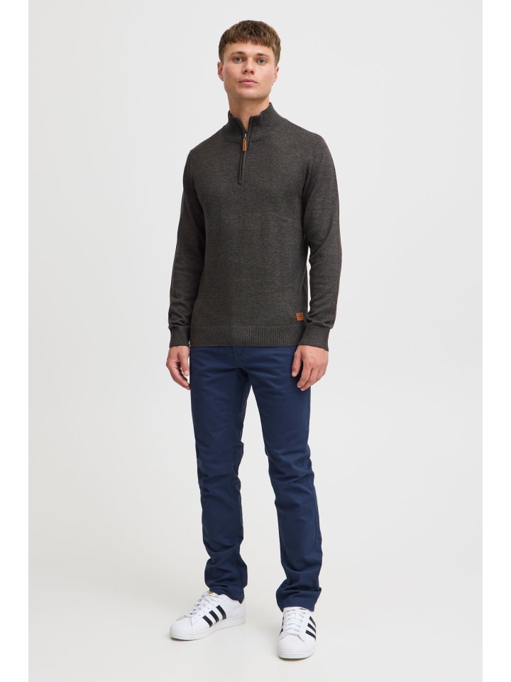 BLEND Troyer BHRobin 20704790ME Strickpulli mit hochabschließendem Kragen in dunkelgrau günstig kaufen