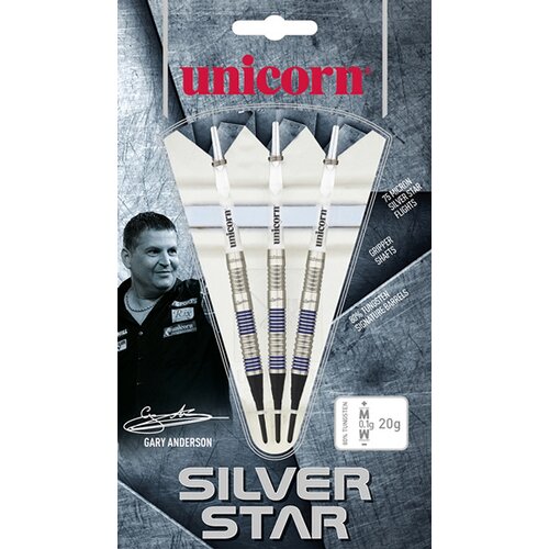 DARTPFEIL UNICORN SILVER STAR GARY ANDERSON SOFT DARTS