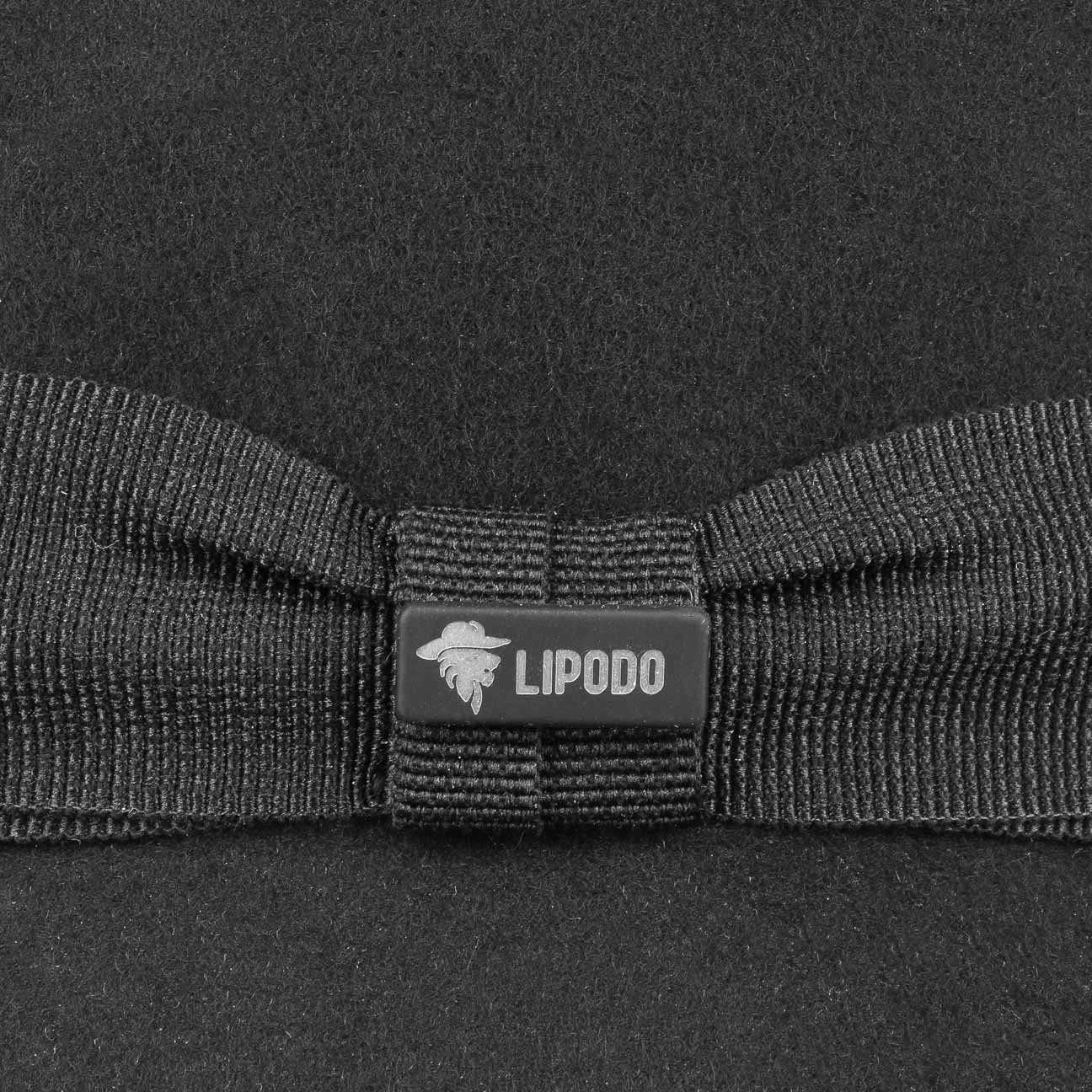 Lipodo Fedora (1-St) Porkpie mit Ripsband, Made in Italy