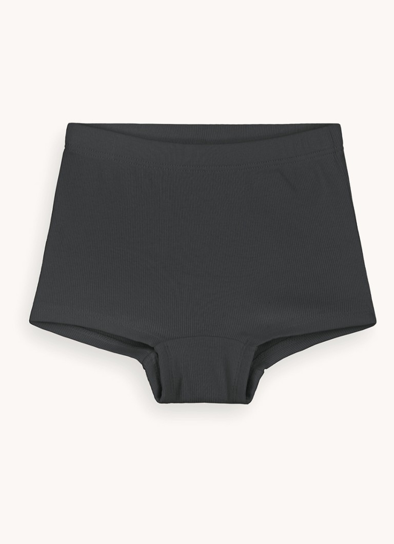 Gray Label Rib-knit shorty in organic cotton blend 2-pack