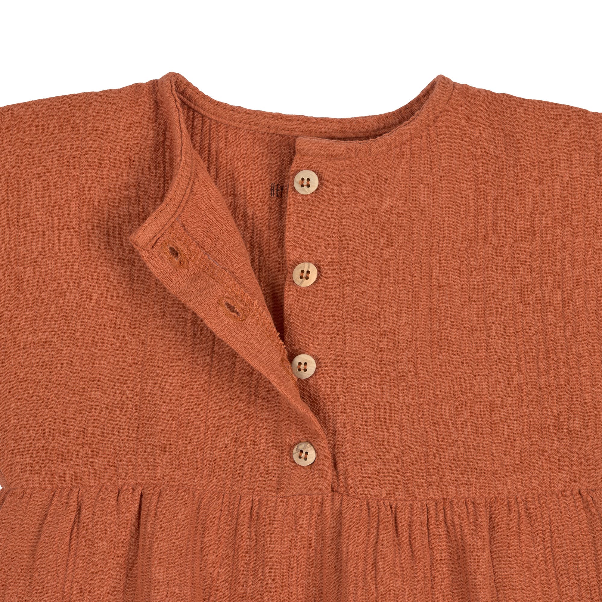 Kinderkleid - Bio Baumwolle, Rostrot