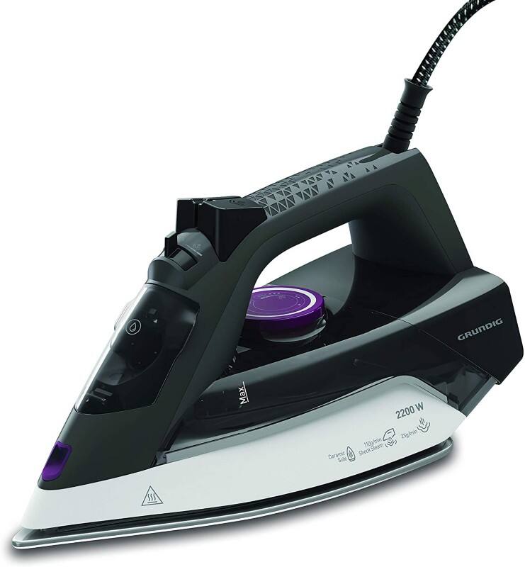 Grundig Dampfbügeleisen Verkabelt SI4850 240 ml Grau, Weiß, Lila