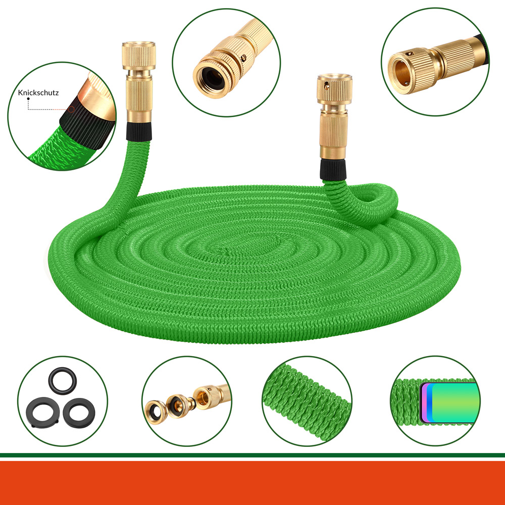 Casaria Gardebruk® Gartenschlauch Grün 30m flexibel