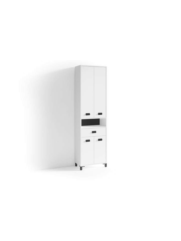 byLiving Hochschrank Wellness in Weiß - (B) 54 x (H) 193 x (T) 31 cm günstig kaufen onesize