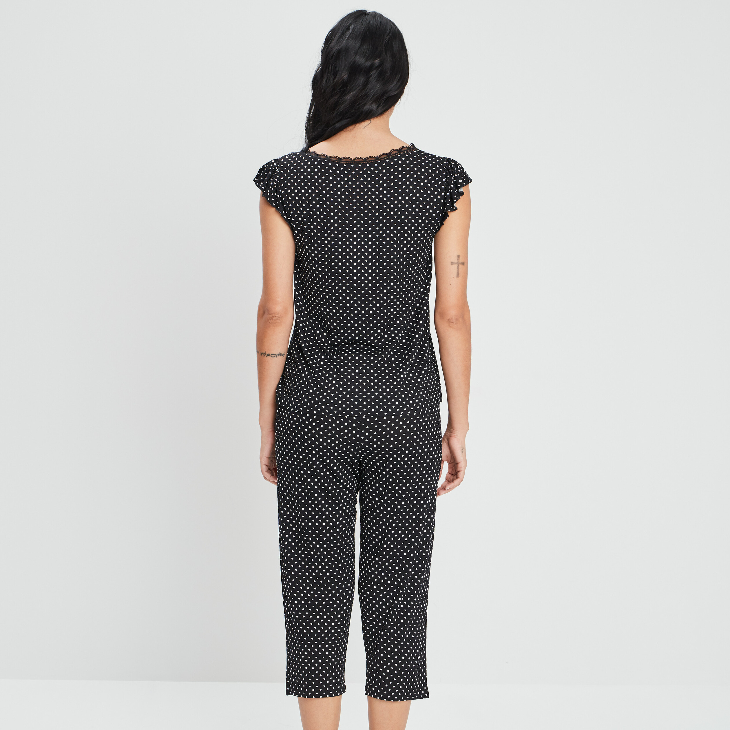 Ensemble pyjama 2 pièces noir femme | La Halle