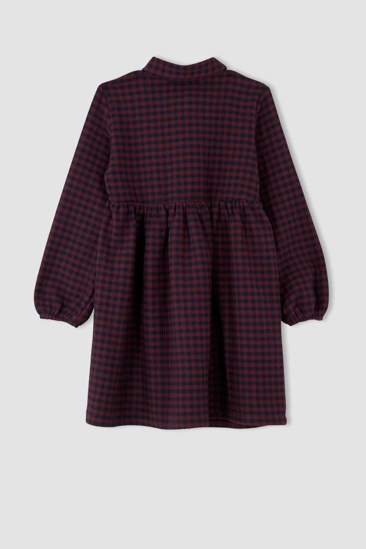 DeFacto  Kariertes Langarmkleid mit Polokragen für Mädchen