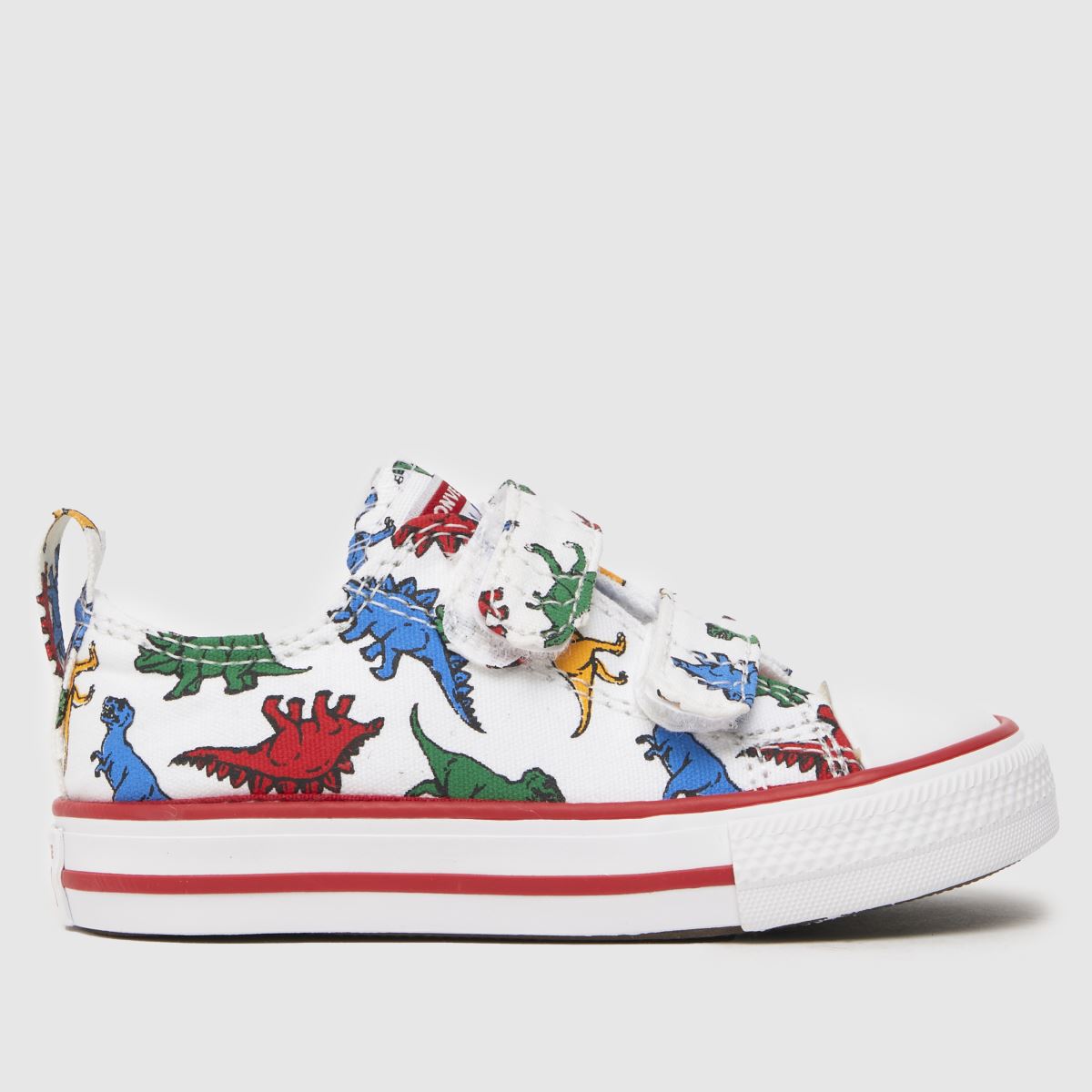 Converse beli in rdeči superge All Star Lo 2v za malčke