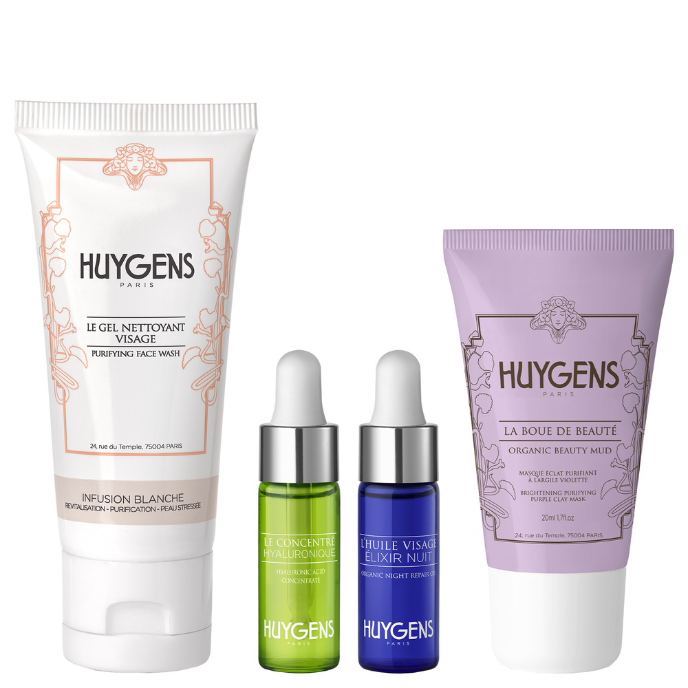 huygens KIT DECOUVERTE 4 MINIATURES VISAGE (2021) Set de soins visage BIO adaptés à tous types de peaux