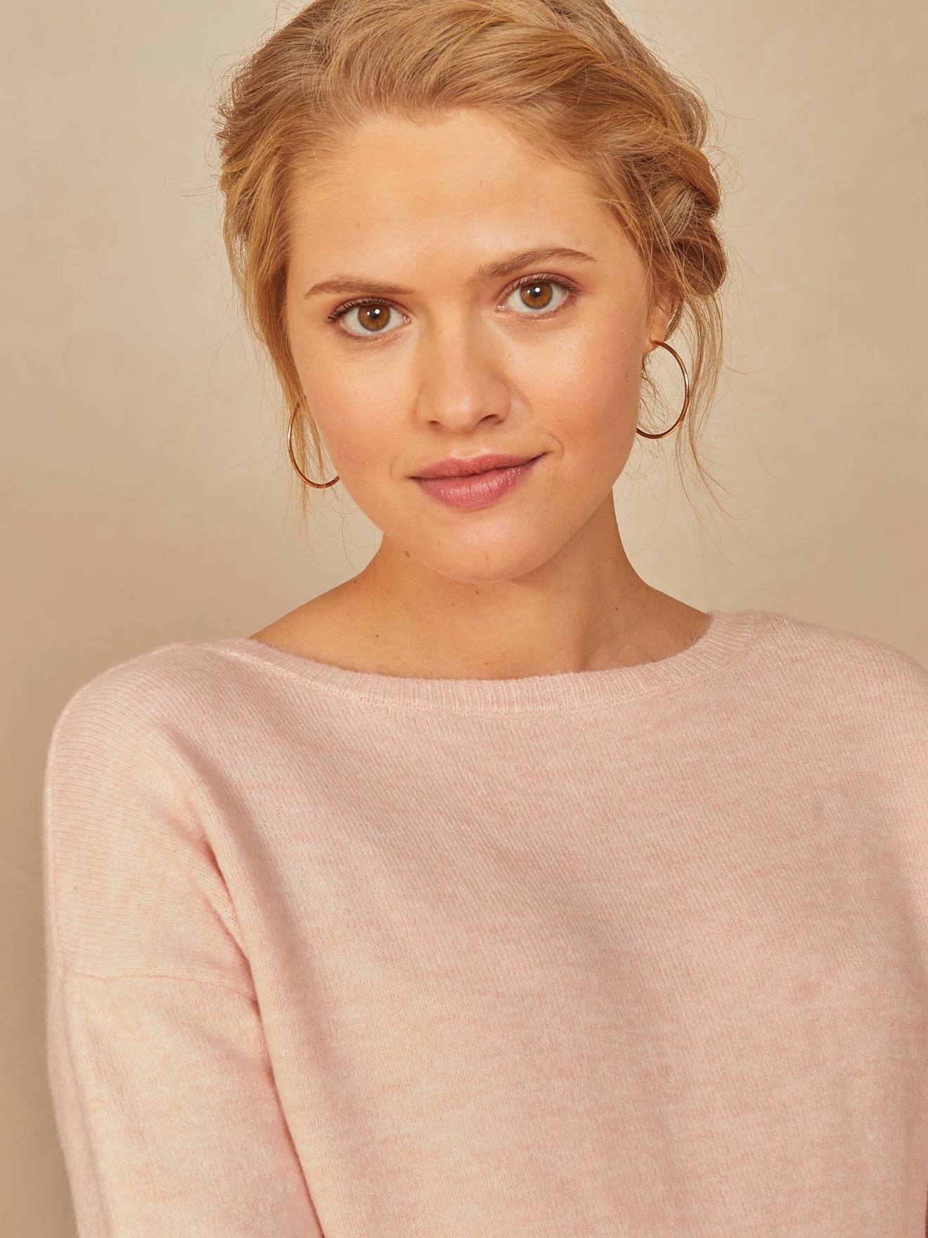 Pull devant/dos grossesse et allaitement gris