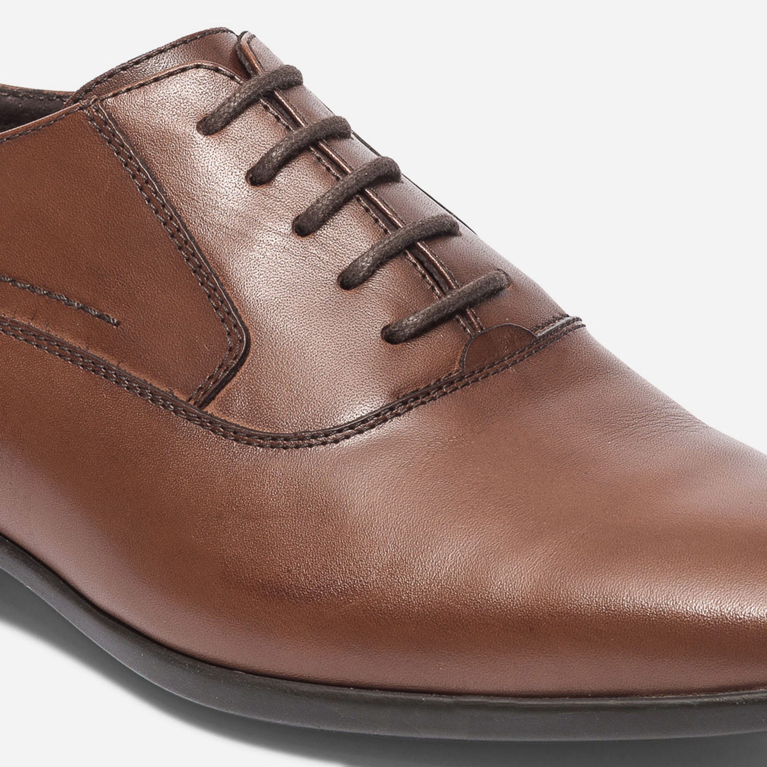 Richelieu cognac en cuir