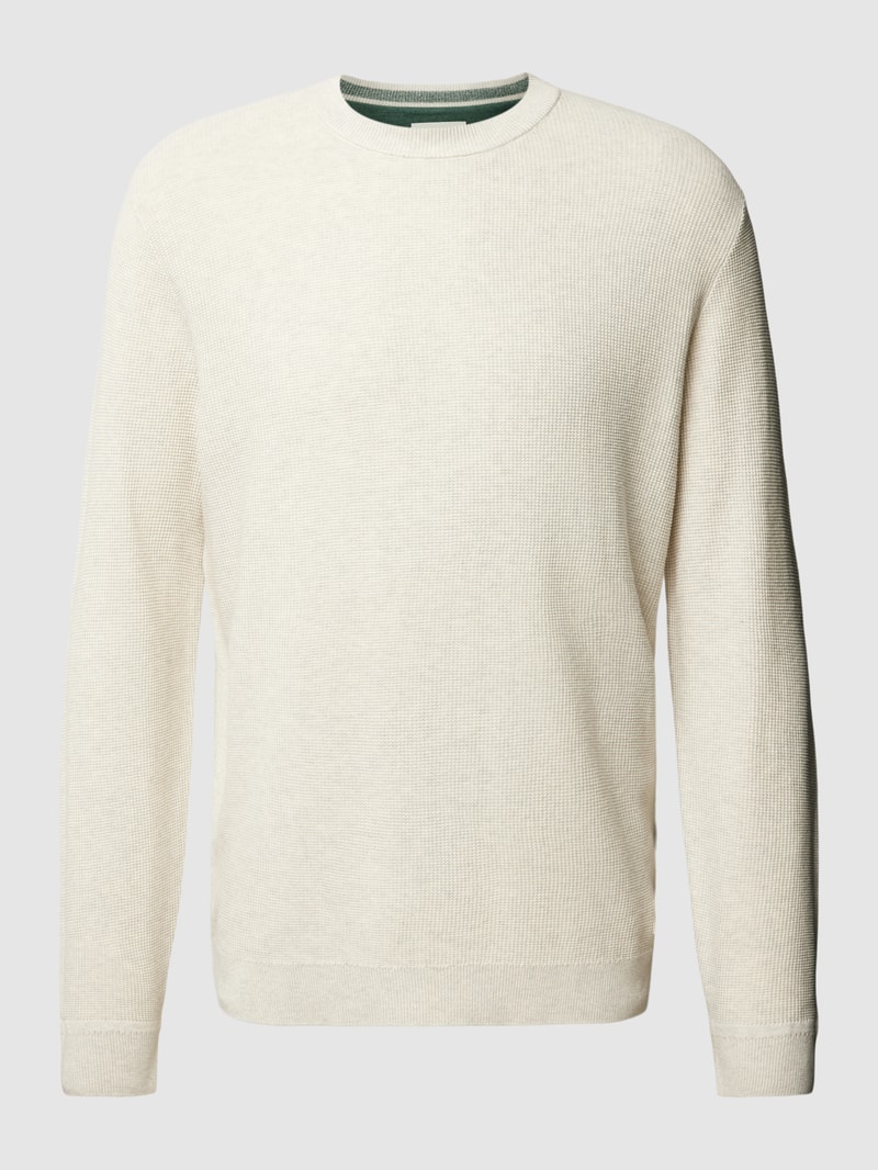 Strickpullover mit Strukturmuster in offwhite