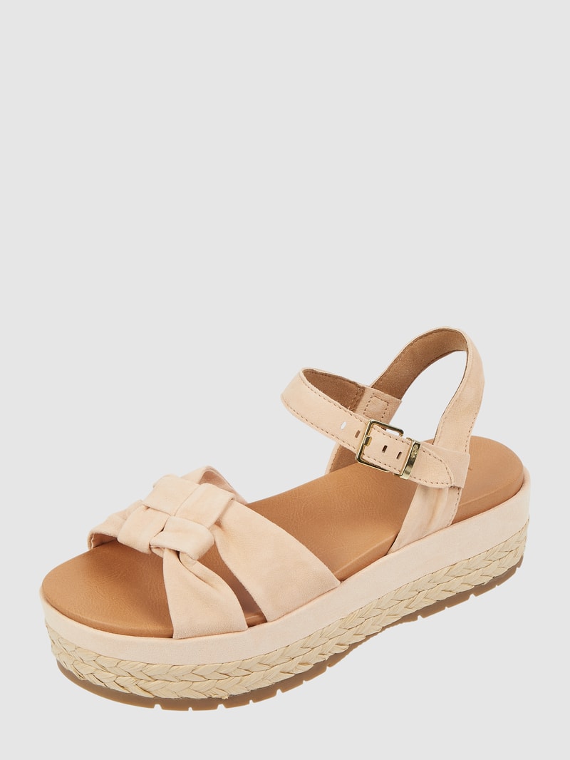 Sandalen mit Plateausohle Modell 'Neusch' in apricot