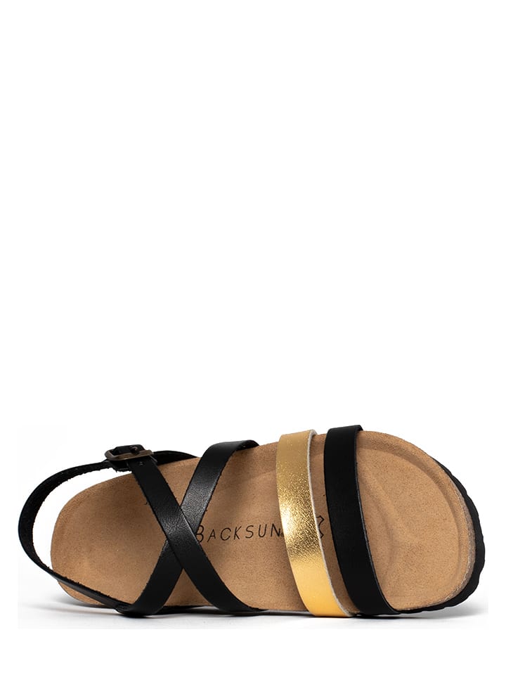 BACKSUN Sandalen in Schwarz/ Gold günstig kaufen