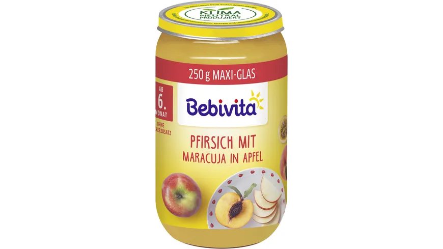 Bebivita Früchte 250g: Pfirsich mit Maracuja in Apfel 250 g