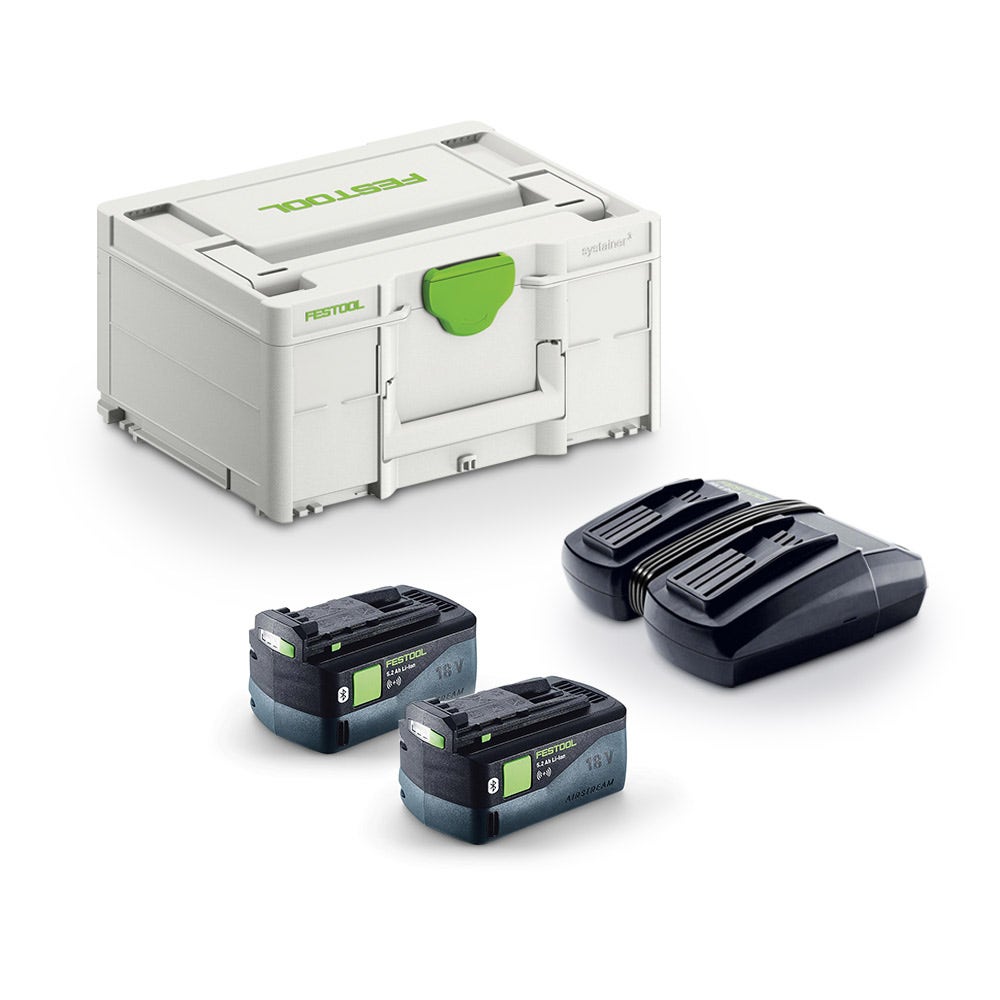 FESTOOL SYS 18V 2 x 5.2Ah TCL6 Duo bateria em Systainer 577077