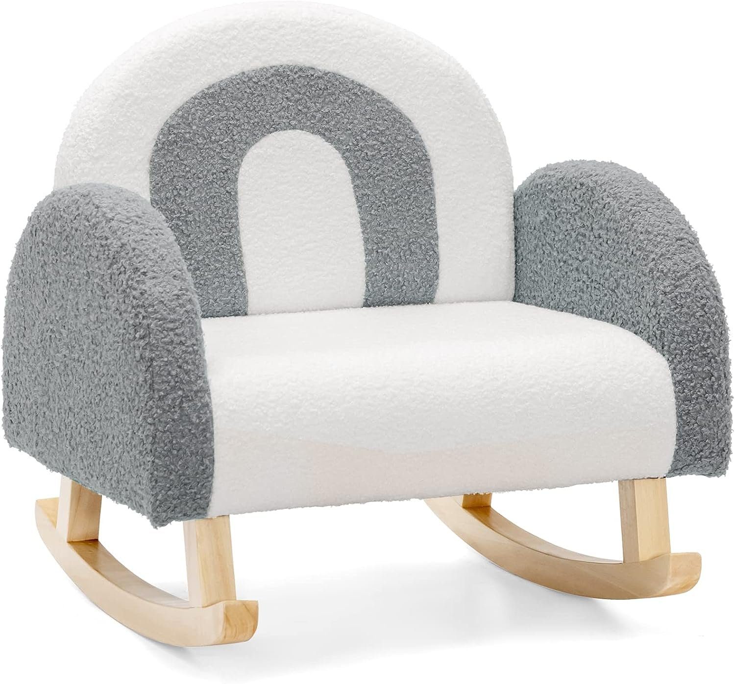 KOMFOTTEU Kindersofa Schaukelstuhl, aus Lammfellimitat